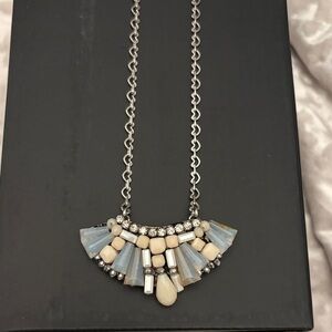 Elegant Silver and Cream Necklace